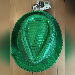 Bright Green Light Up Fedora
